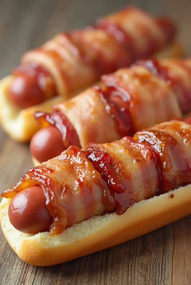 bacon wrapped hot dogs